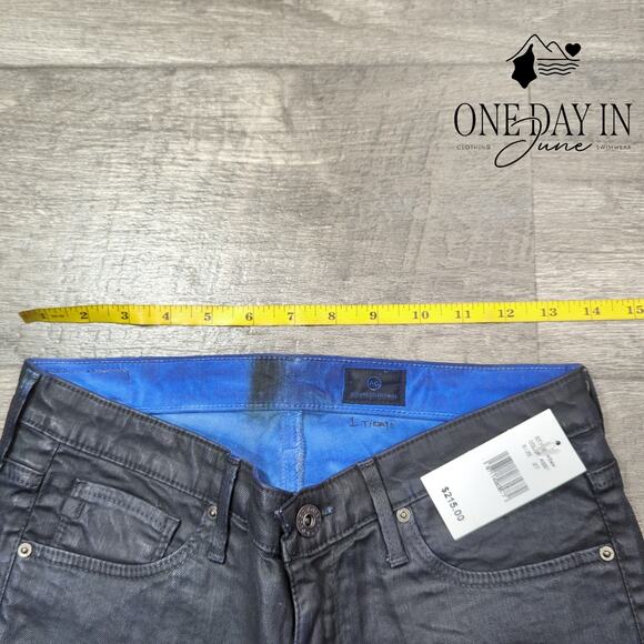 Adriano Goldschmied Coated Denim Straight Leg Jeans Size 27 (4) - Picture 3 of 6